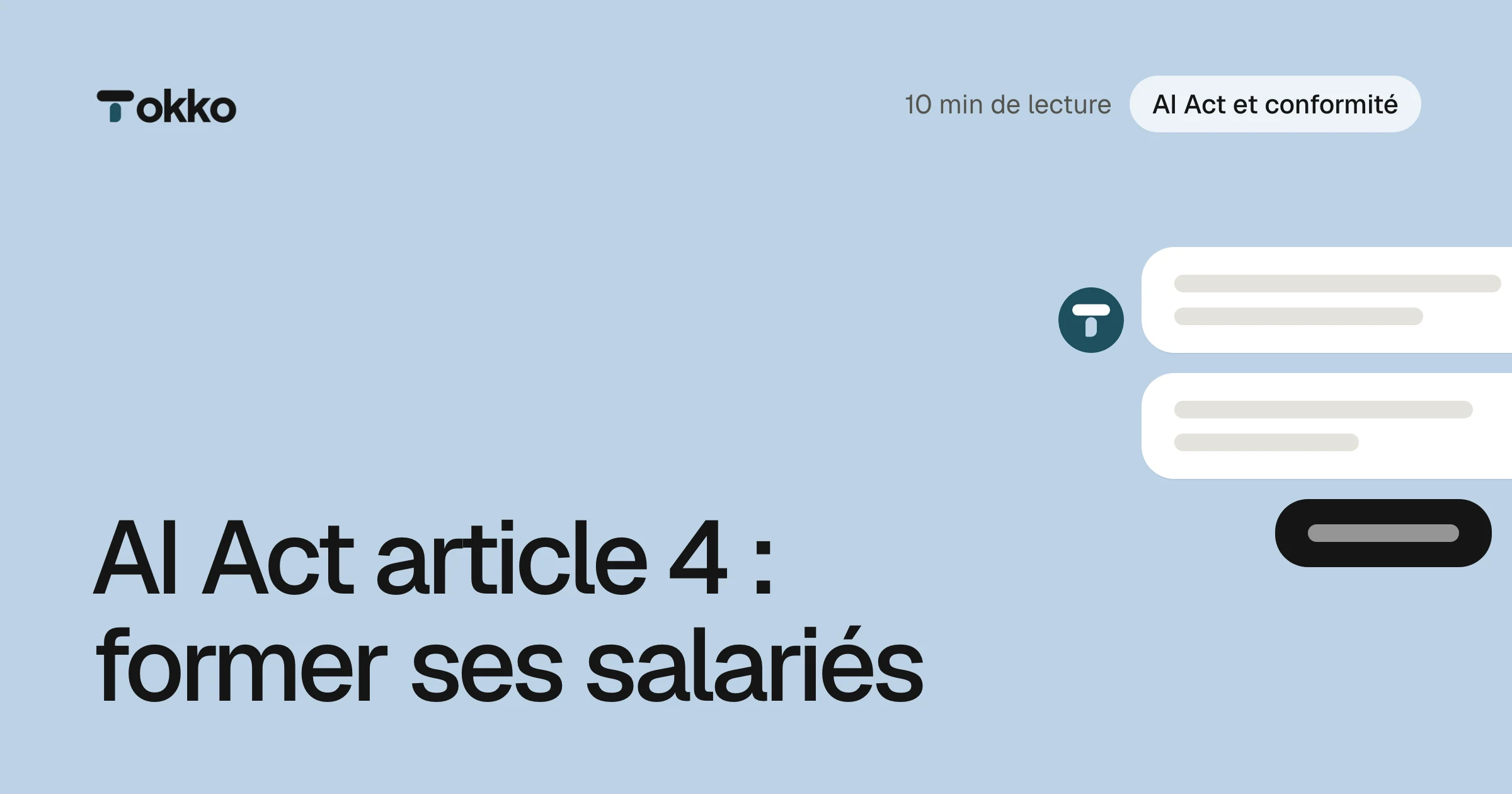 Vignette du blog Tokko : AI Act article 4 : former ses salariés