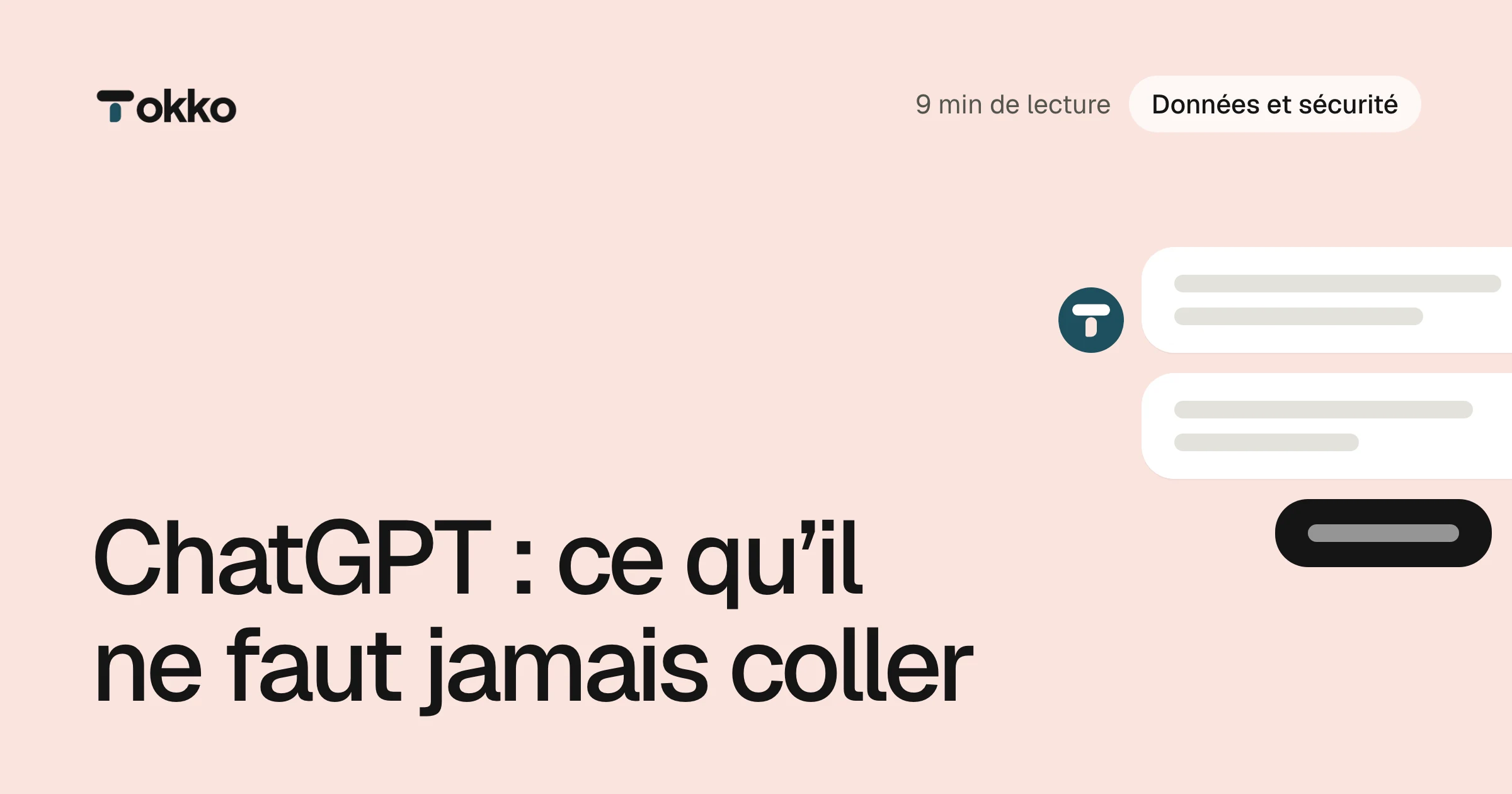 Vignette du blog Tokko : ChatGPT : ce qu’il ne faut jamais coller